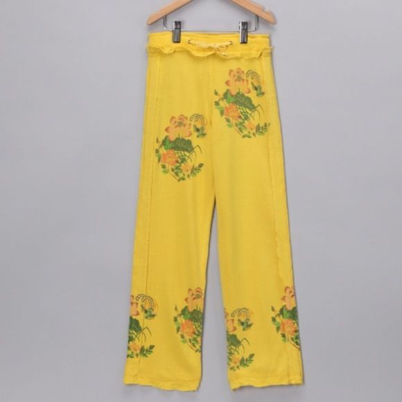 Da-Nang Other - Da-Nang Yellow Floral Drawstring Pants sz S (5)